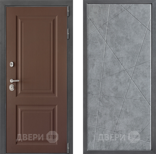 Входная металлическая Дверь Дверной континент ДК-3/729 ФЛ-655 Бетон серый в Зарайске