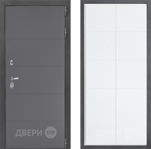 Входная металлическая Дверь Дверной континент ДК-3/649 ФЛ-Кватро Белое дерево в Зарайске