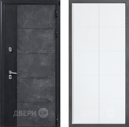 Дверь Дверной континент ДК-15 Бетон ТЕРМО ФЛ-Кватро Белое дерево в Зарайске