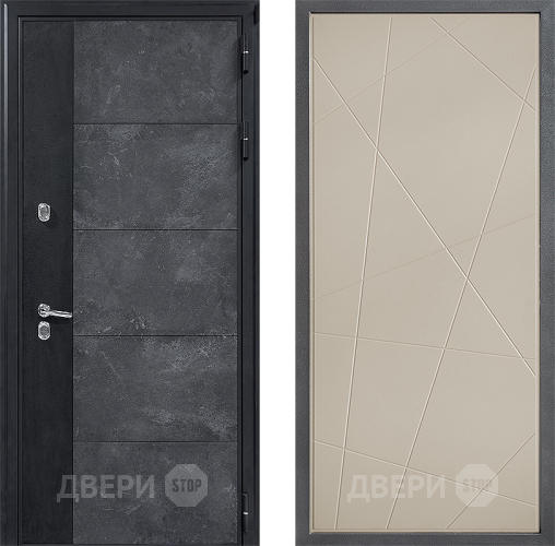 Входная металлическая Дверь Дверной континент ДК-15 Бетон ТЕРМО ФЛ-655 Капучино в Зарайске