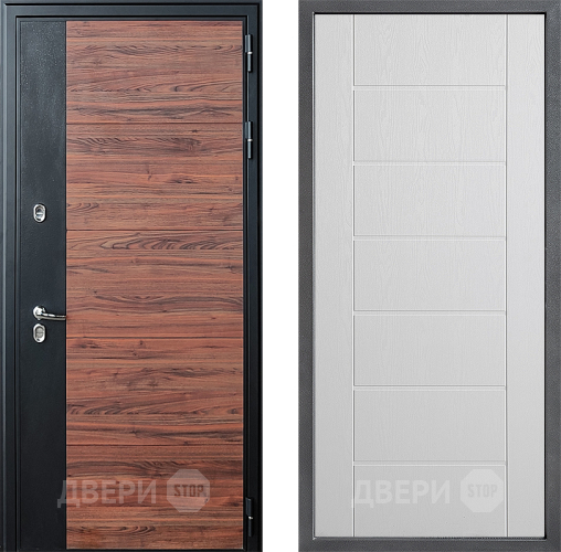 Дверь Дверной континент ДК-15 Красное Дерево ТЕРМО ФЛ-Лайн Белое дерево в Зарайске