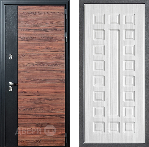 Входная металлическая Дверь Дверной континент ДК-15 Красное Дерево ТЕРМО ФЛ-183 Сандал белый в Зарайске