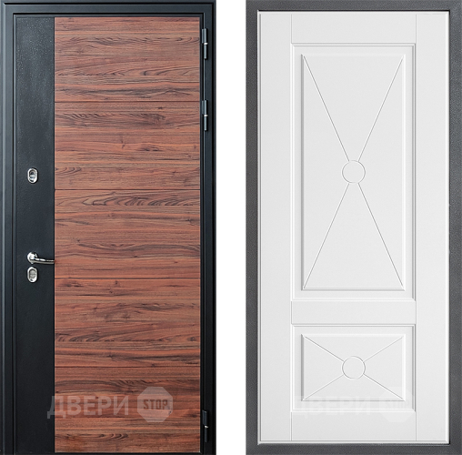 Входная металлическая Дверь Дверной континент ДК-15 Красное Дерево ТЕРМО ФЛ-617 Софт милк в Зарайске