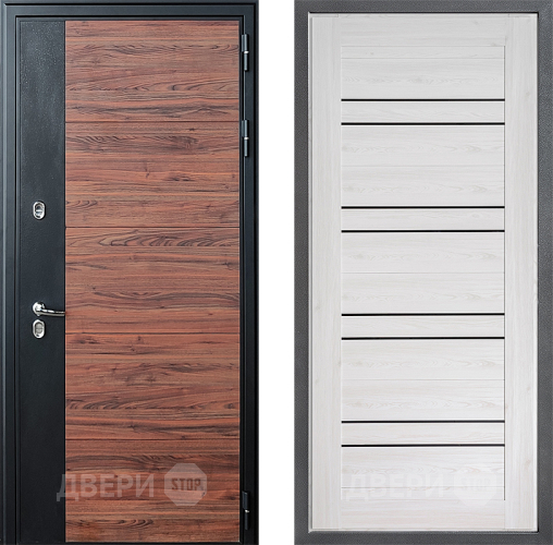 Входная металлическая Дверь Дверной континент ДК-15 Красное Дерево ТЕРМО ФЛ-49 Сосна белая в Зарайске