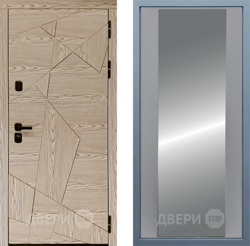 Входная металлическая Дверь Дива МД-97/1 Д-15 Зеркало Силк Маус в Зарайске