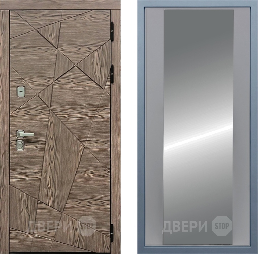 Входная металлическая Дверь Дива МД-97/2 Д-15 Зеркало Силк Маус в Зарайске