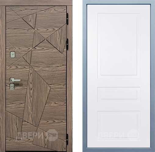 Входная металлическая Дверь Дива МД-97/2 Н-13 Белый в Зарайске