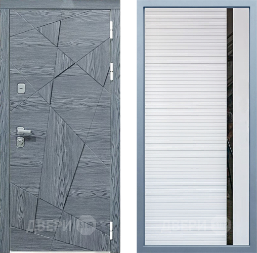 Входная металлическая Дверь Дива МД-97/3 МХ-45 Белый матовый в Зарайске