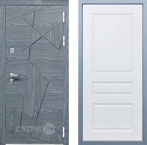 Входная металлическая Дверь Дива МД-97/3 Д-13 Белый в Зарайске