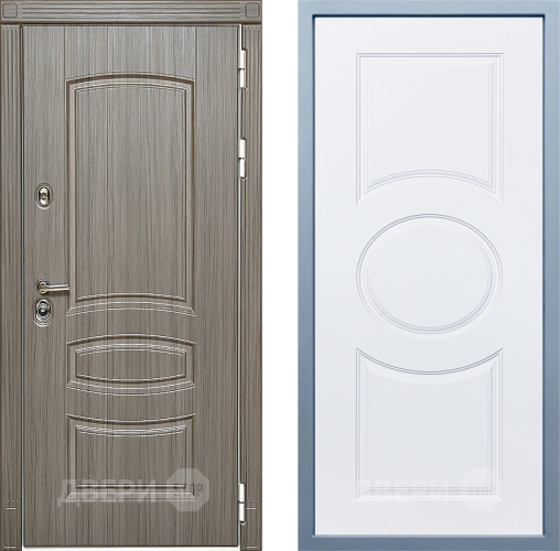 Входная металлическая Дверь Дива МД-42 Д-8 Белый в Зарайске