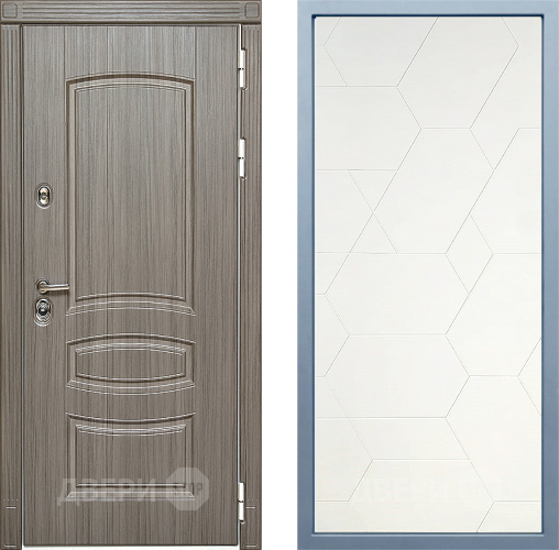 Входная металлическая Дверь Дива МД-42 М-16 Белый в Зарайске