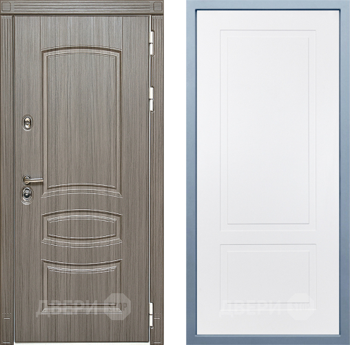 Входная металлическая Дверь Дива МД-42 Н-7 Белый в Зарайске