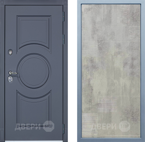 Входная металлическая Дверь Дива МХ-30 STR Д-4 Бетон темный в Зарайске