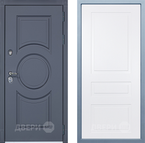 Входная металлическая Дверь Дива МХ-30 STR Н-13 Белый в Зарайске