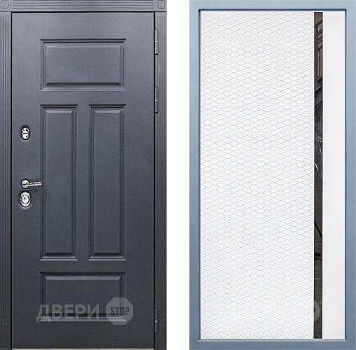 Входная металлическая Дверь Дива МХ-29 STR МХ-47 Белый матовый в Зарайске