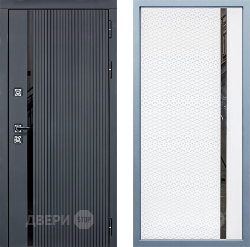 Входная металлическая Дверь Дива МХ-46 STR МХ-47 Белый матовый в Зарайске