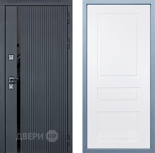 Входная металлическая Дверь Дива МХ-46 STR Н-13 Белый в Зарайске
