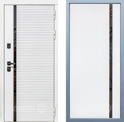 Входная металлическая Дверь Дива МХ-45 Белая STR МХ-47 Белый матовый в Зарайске