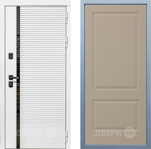 Входная металлическая Дверь Дива МХ-45 Белая STR Д-7 Шампань в Зарайске