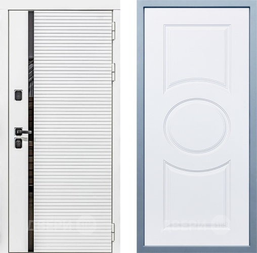 Входная металлическая Дверь Дива МХ-45 Белая STR Д-8 Белый в Зарайске