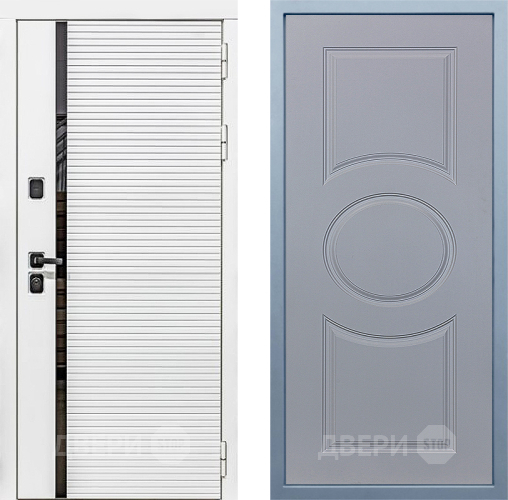 Входная металлическая Дверь Дива МХ-45 Белая STR Д-8 Силк Маус в Зарайске