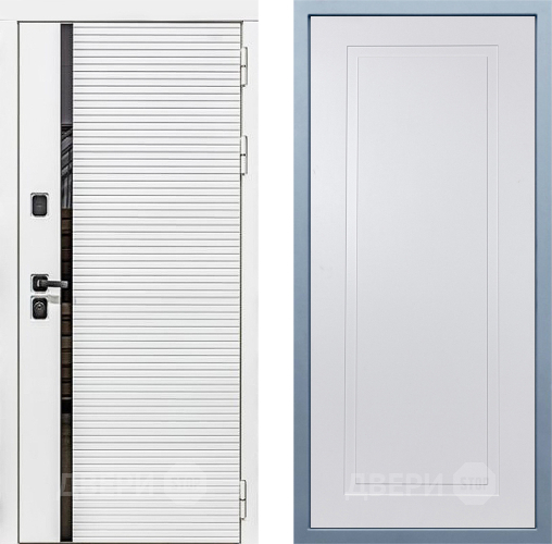 Входная металлическая Дверь Дива МХ-45 Белая STR Н-10 Белый в Зарайске