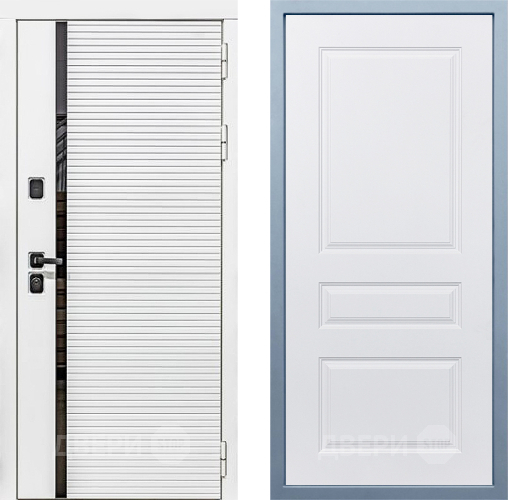 Входная металлическая Дверь Дива МХ-45 Белая STR Д-13 Белый в Зарайске