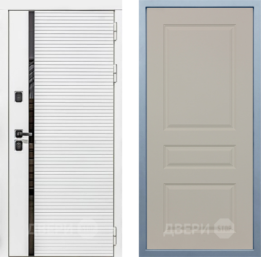 Входная металлическая Дверь Дива МХ-45 Белая STR Д-13 Шампань в Зарайске