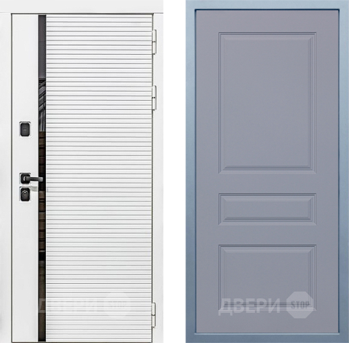 Входная металлическая Дверь Дива МХ-45 Белая STR Д-13 Силк Маус в Зарайске