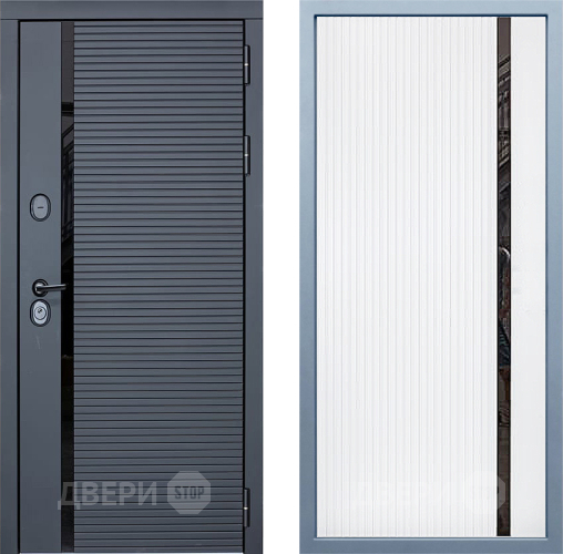 Входная металлическая Дверь Дива МХ-45 STR МХ-46 Белый матовый в Зарайске