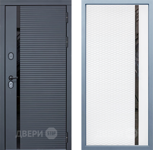 Входная металлическая Дверь Дива МХ-45 STR МХ-47 Белый матовый в Зарайске