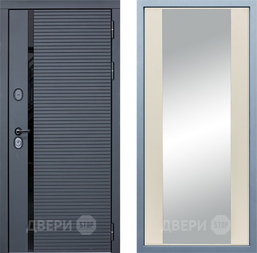 Входная металлическая Дверь Дива МХ-45 STR Д-15 Зеркало Шампань в Зарайске