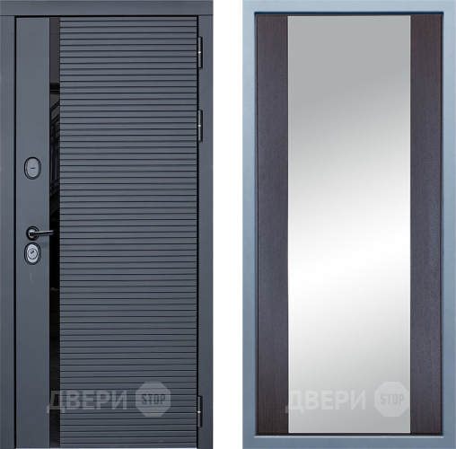 Входная металлическая Дверь Дива МХ-45 STR Д-15 Зеркало Венге в Зарайске