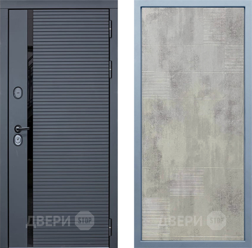 Входная металлическая Дверь Дива МХ-45 STR Д-4 Бетон темный в Зарайске