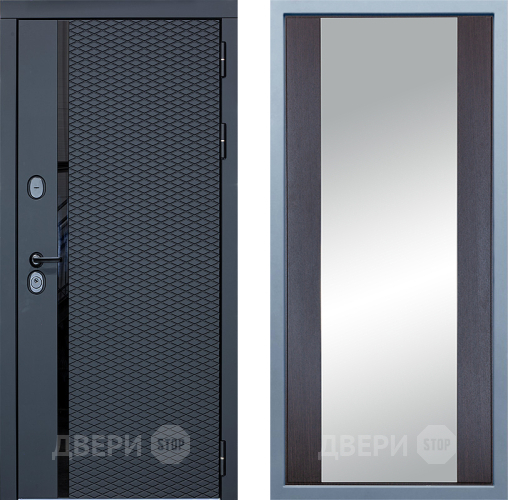 Входная металлическая Дверь Дива МХ-47 STR Д-15 Зеркало Венге в Зарайске
