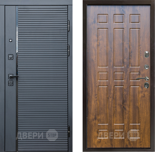 Входная металлическая Дверь Престиж Черная Линия Спарта Дуб в Зарайске