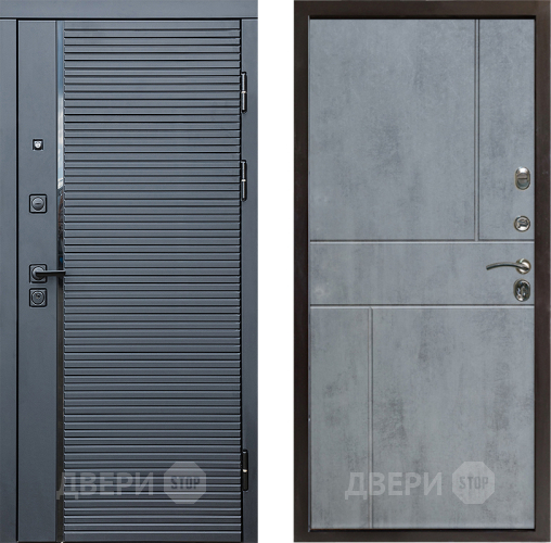 Дверь Престиж Черная Линия Горизонт Бетон темный в Зарайске