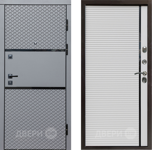 Входная металлическая Дверь Престиж Ромб Porte Белый в Зарайске