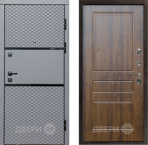 Входная металлическая Дверь Престиж Ромб Классика Дуб в Зарайске