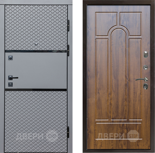 Входная металлическая Дверь Престиж Ромб Арка Дуб в Зарайске