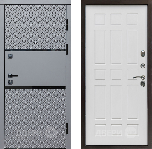 Входная металлическая Дверь Престиж Ромб Спарта Белое дерево в Зарайске