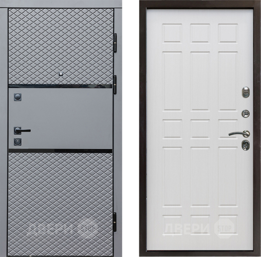 Входная металлическая Дверь Престиж Ромб Спарта Лиственница белая в Зарайске