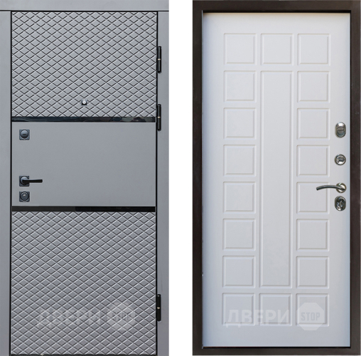 Входная металлическая Дверь Престиж Ромб Престиж Белое дерево в Зарайске