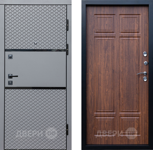 Входная металлическая Дверь Престиж Ромб Премиум Орех темный в Зарайске