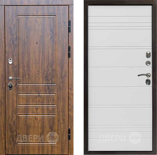 Входная металлическая Дверь Престиж Классика Дуб Line Белый в Зарайске