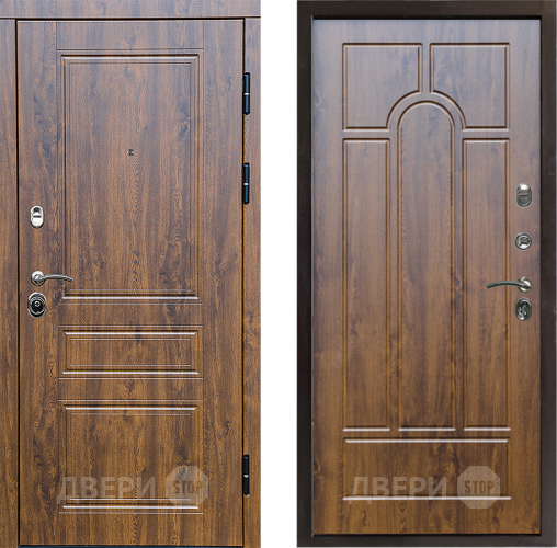 Входная металлическая Дверь Престиж Классика Дуб Арка Дуб в Зарайске