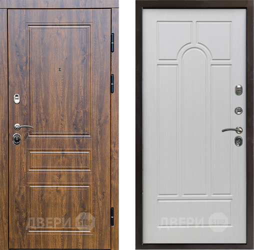 Входная металлическая Дверь Престиж Классика Дуб Арка Лиственница белая в Зарайске