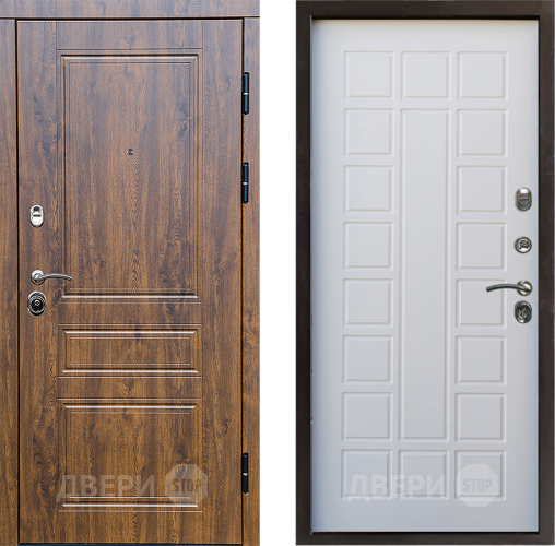 Входная металлическая Дверь Престиж Классика Дуб Престиж Белое дерево в Зарайске