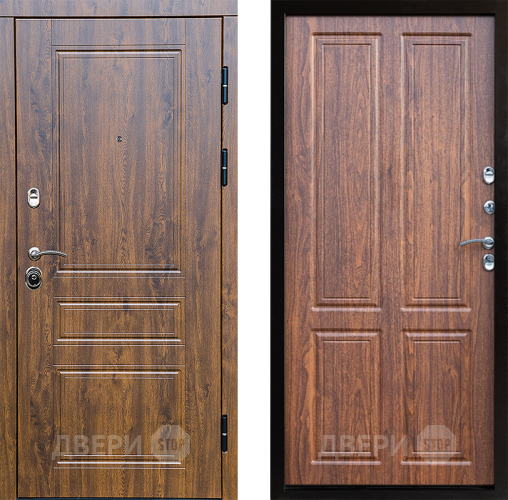 Входная металлическая Дверь Престиж Классика Дуб Премиум Орех светлый в Зарайске