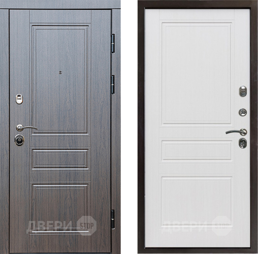 Входная металлическая Дверь Престиж Классика Венге Классика Белое дерево в Зарайске